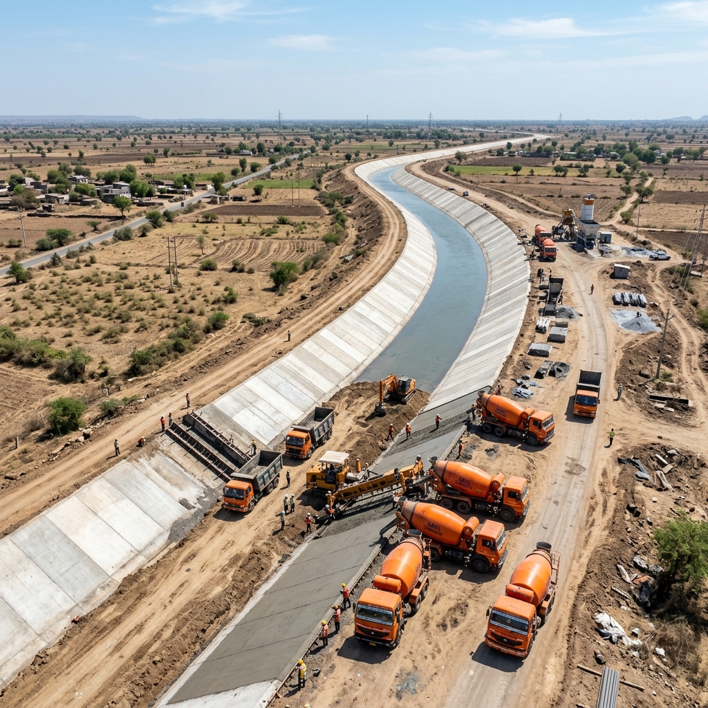 Hansapur Canal lining construction case study